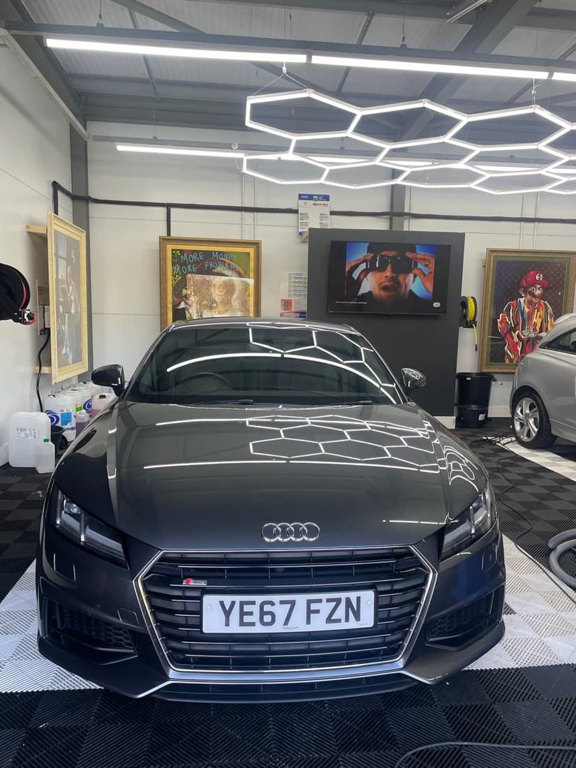 Grey Audi TT valeted at The Valet Club Bristol