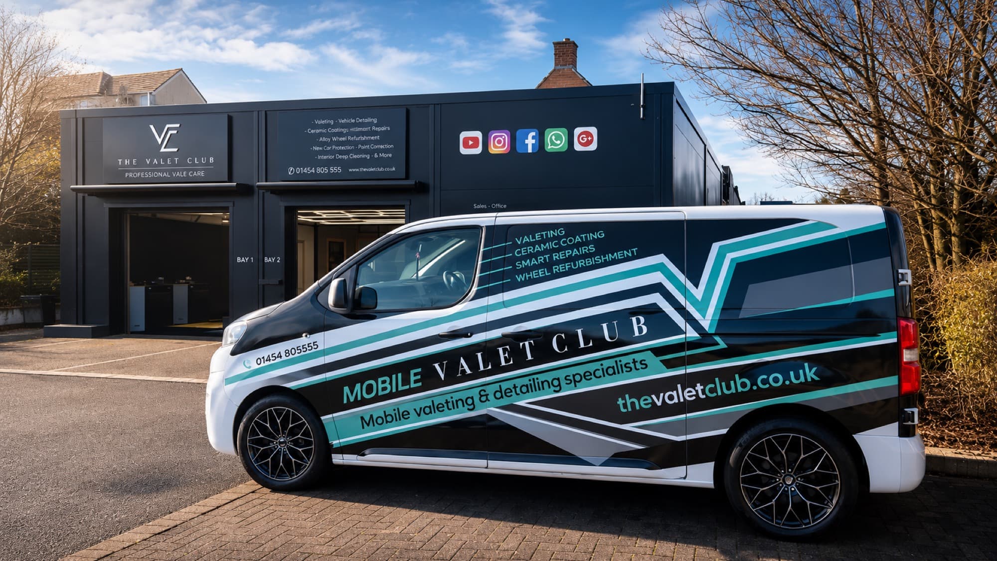 The Valet Club mobile valeting unit at Bradley Stoke